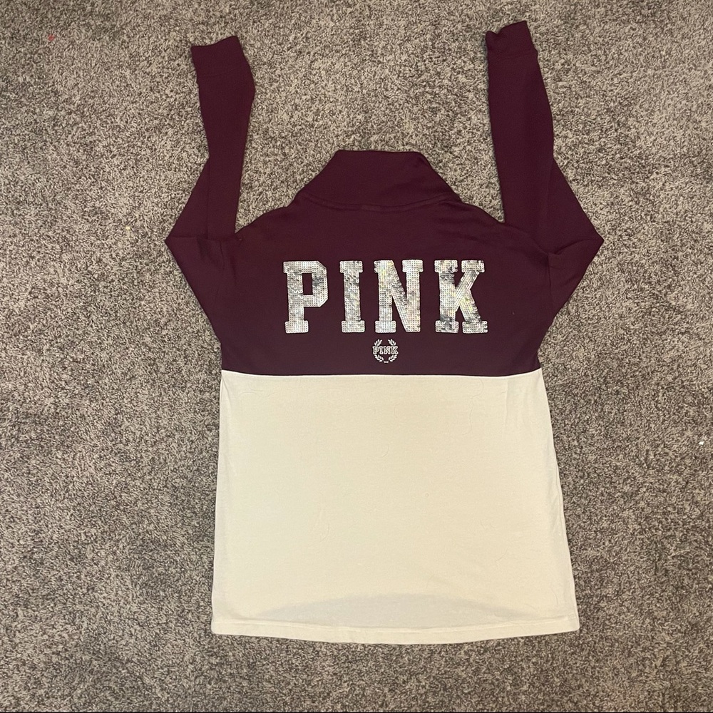 Victoria's Secret PINK Half Zip Pullover - Picture 2 of 9